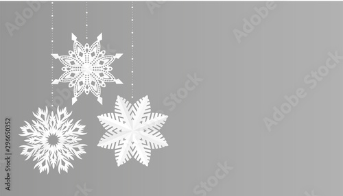 Snowflakes simple christmas decoration