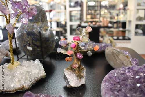 Shiny minerals, fossils, and crystals