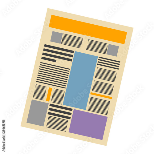Isolated newspaper image on a white background - Vector
