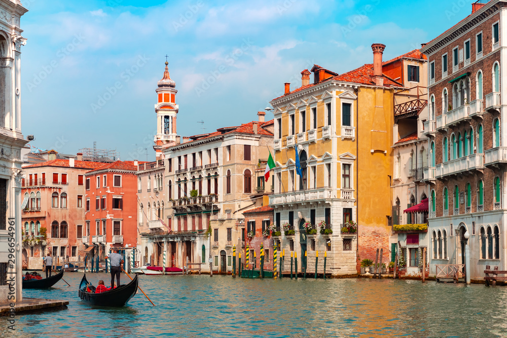 Grand canal in summer sunny day, Venice, Italy