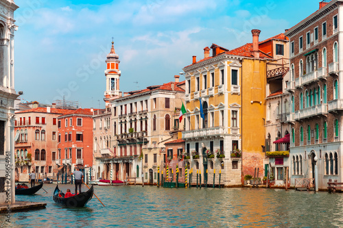 Grand canal in summer sunny day, Venice, Italy