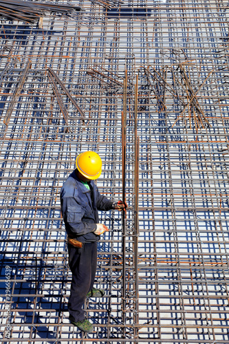 steel fabric in the construction site