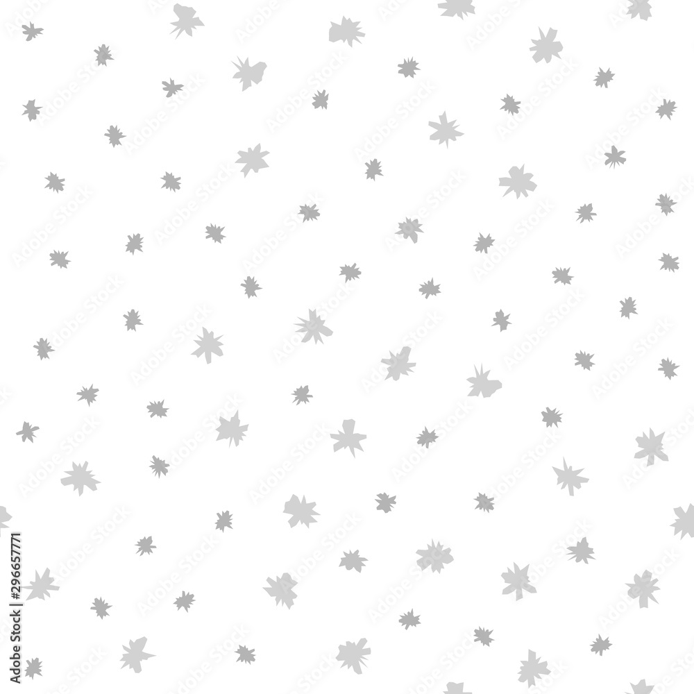Gray flower pattern. Seamless vector background