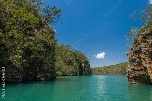 Furnas's blue lake. Capitolio, Minas Gerais, Brazil