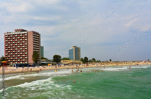 the beach of Saturn resort Romania