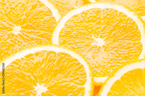 slices of orange isolated on white background