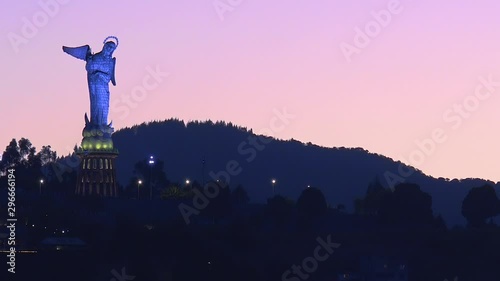 Loma del Panecillo con la virgen de Legarda en Quito, Ecuador photo