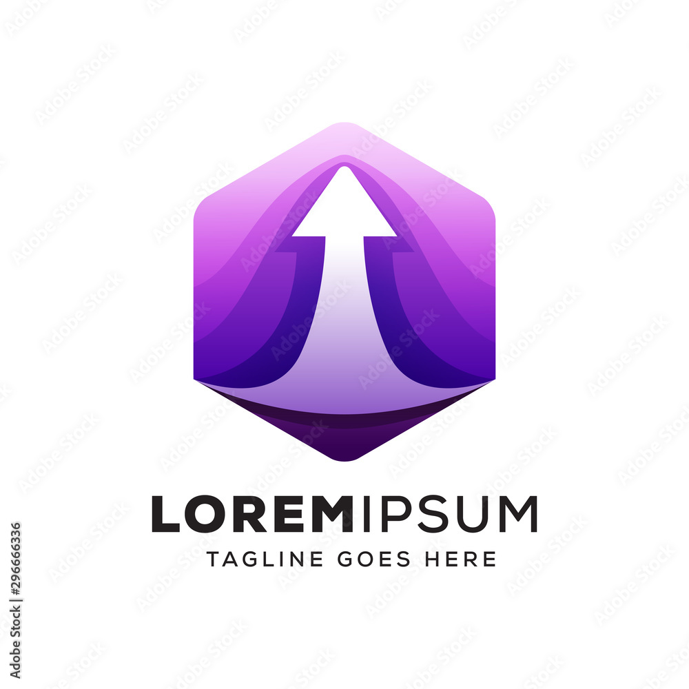 polygon arrow logo template polygon arrow logo template