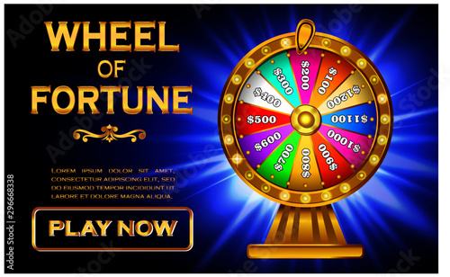 set of 3D spinning wheels or roulette fortune in flat icon concept. easy to modify