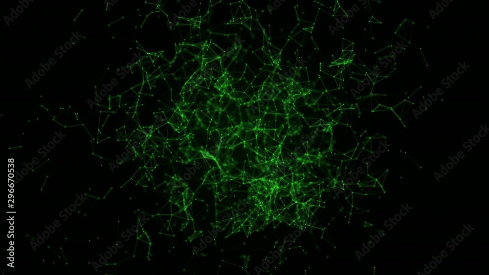 Plexus Pattern Vidéo Stock Abstract background motion transformation of empty copy ...