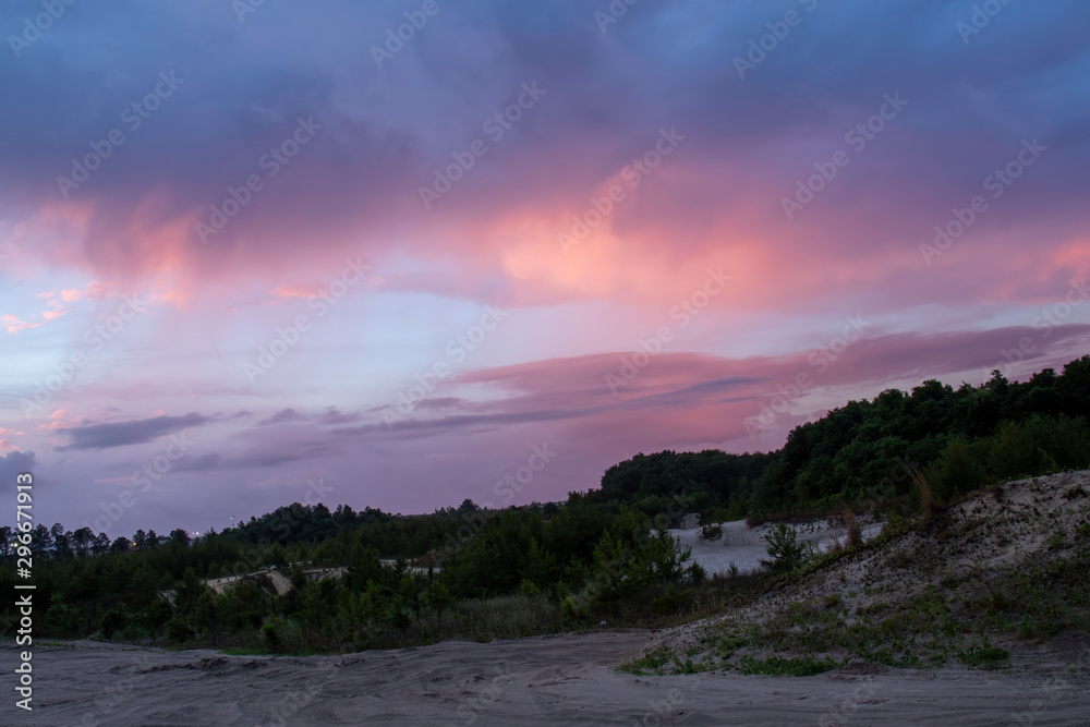 Fototapeta premium purple and bluie sky over florida