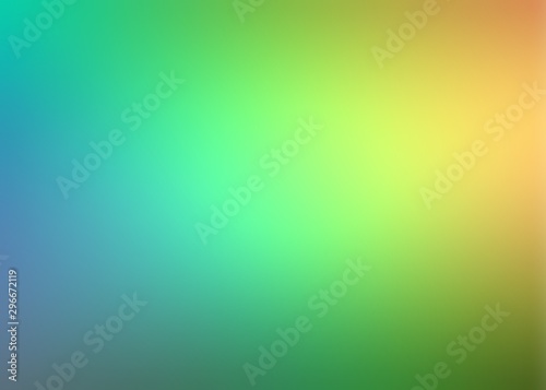 Tropical colorful bright vivid transition. Yellow green blue interactive blur background. Impressive summer tints gradient. Wonderful abstract illustration.