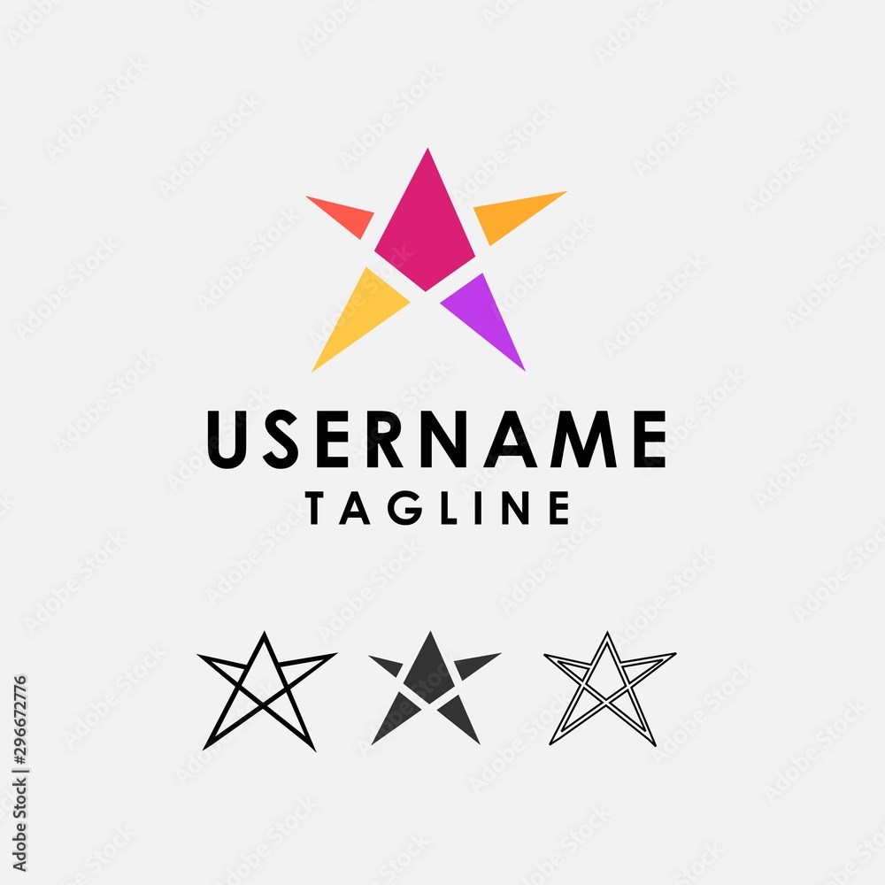 Star logo vector image minimalist Star logo vector image minimalist