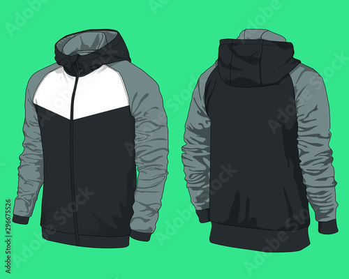 Sports jacket design winter sweater vector hoodie