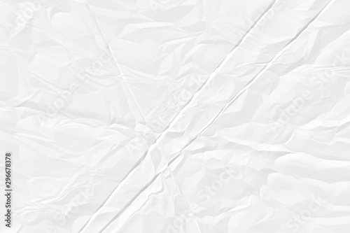 crumpled white paper background close up