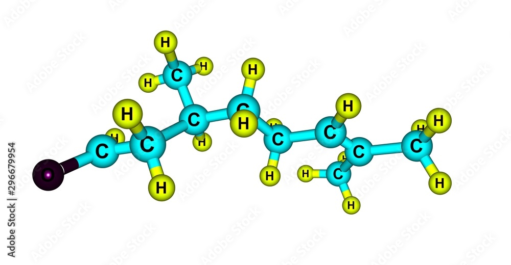 Citronellal molecular structure isolated on white Citronellal molecular structure isolated on white
