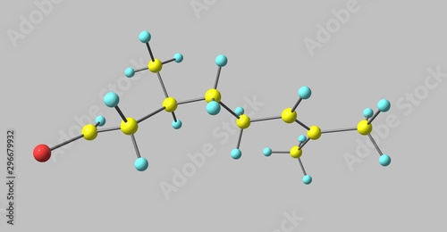 Fototapeta Naklejka Na Ścianę i Meble -  Citronellal molecular structure isolated on grey