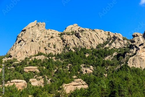 Views of the Pedriza mountain, in Madrid, Spain, an area that is mostly made up of granite rocks
