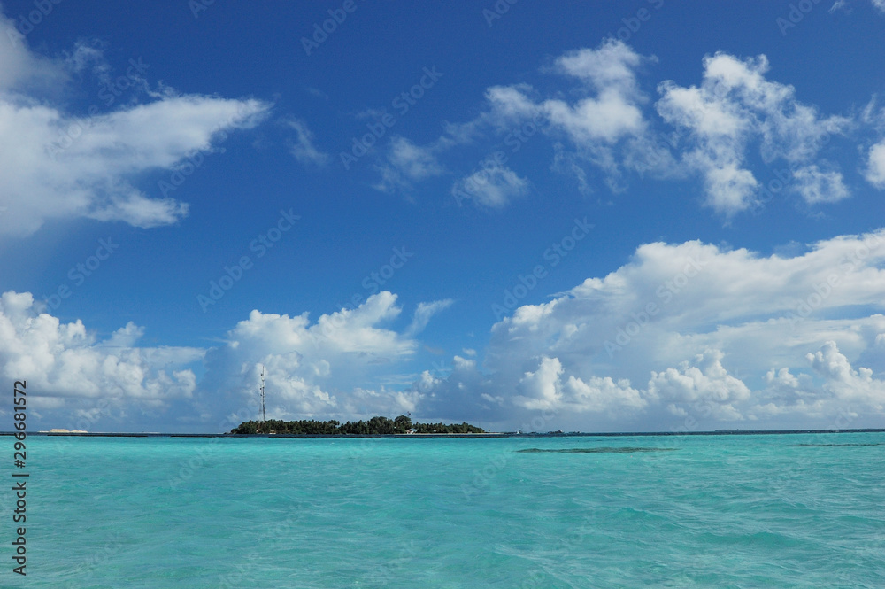 Clouds drifting in the skies of the Maldives