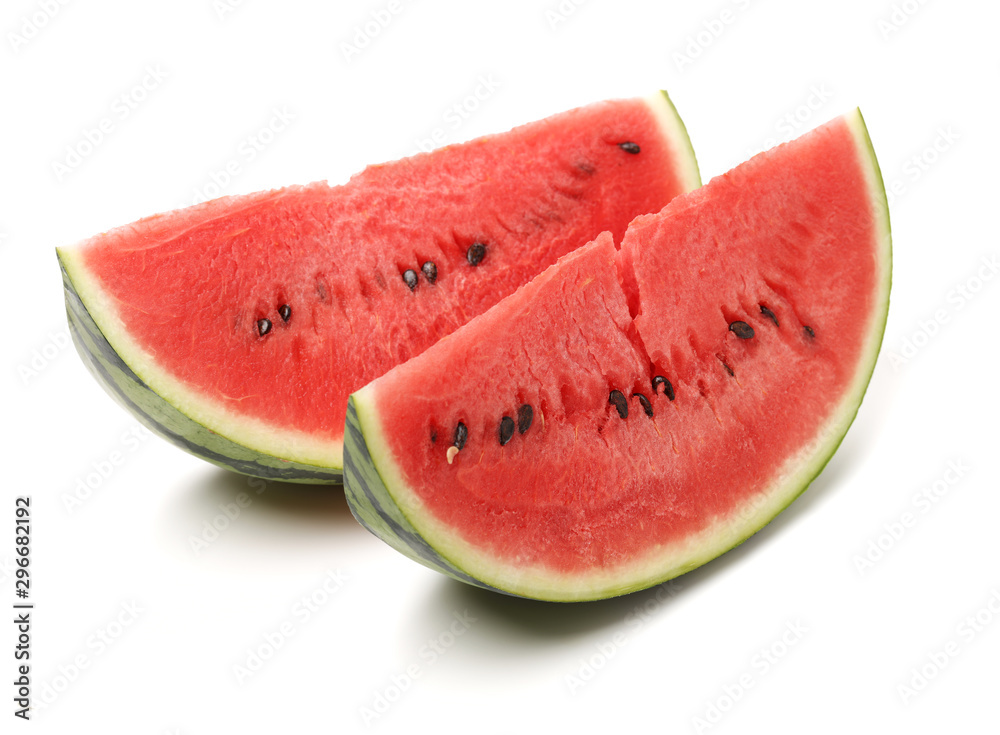 Slices of watermelon isolated on white background Slices of watermelon isolated on white background