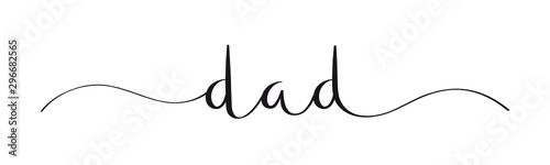 DAD vector brush calligraphy banner with swashes