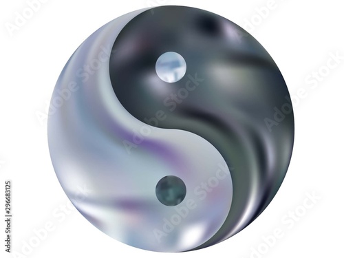 Modern background in the form of yin yang.