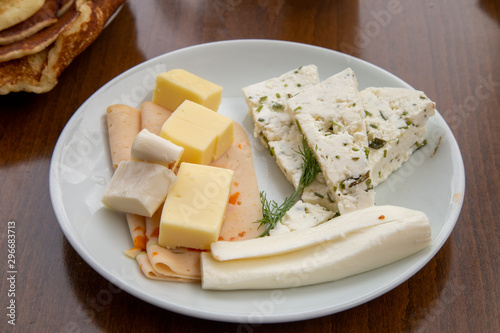 fresh cheese on a plate
