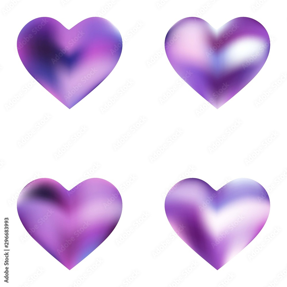 Set of smooth backgrounds hearts. Set of smooth backgrounds hearts.