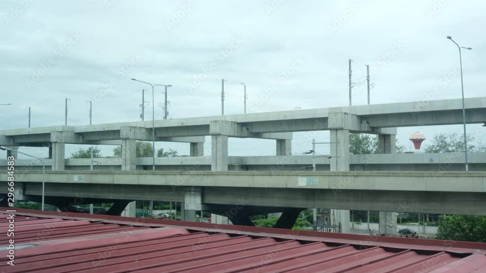 Vehicles running on tollway in Bangkok, Thailand Vehicles running on tollway in Bangkok, Thailand