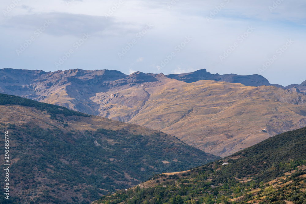 The mountainous landscape of Sierra Nevada (Spain) The mountainous landscape of Sierra Nevada (Spain)
