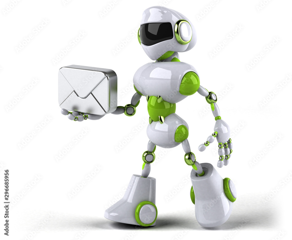 Green robot - 3D Illustration