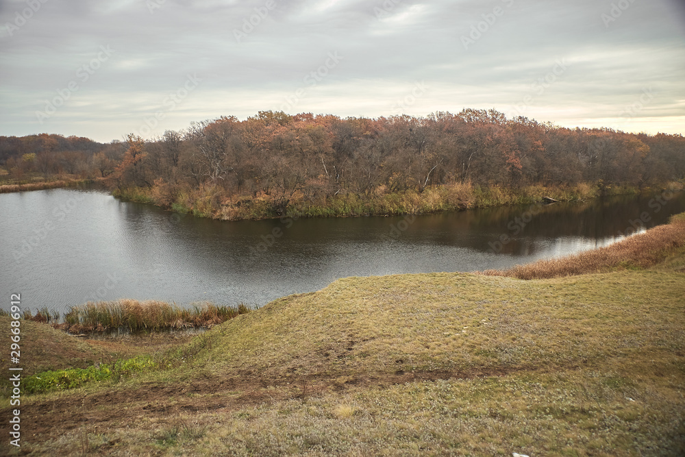autumn river landscape autumn river landscape