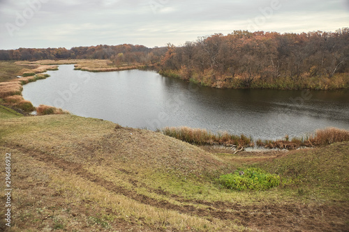 autumn river landscape