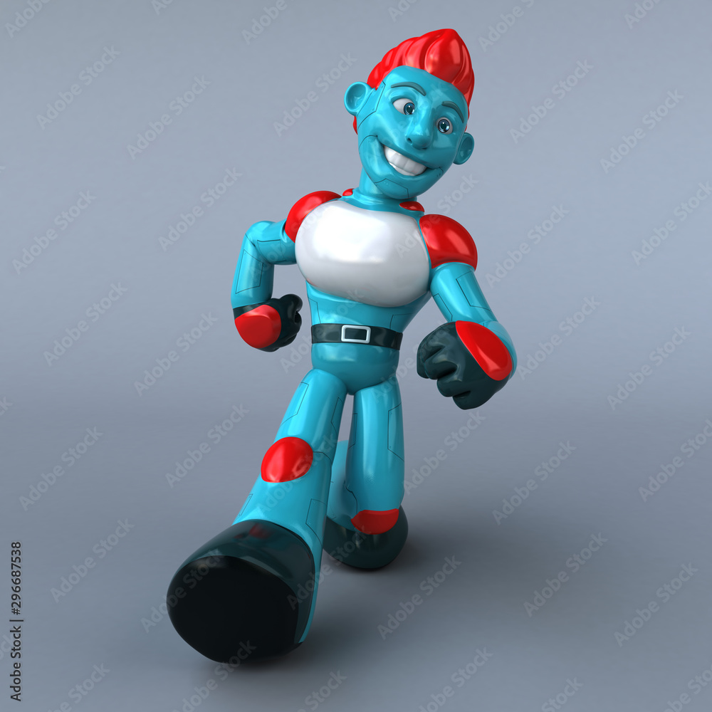 Red robot - 3D Illustration Red robot - 3D Illustration