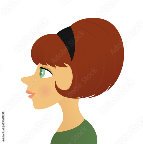 Woman with retro hairstyle