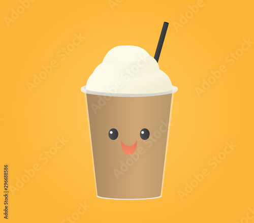 Vector illustration of iced coffee