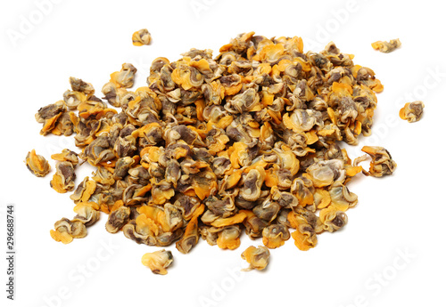 Fresh boiled cockle meat on white background