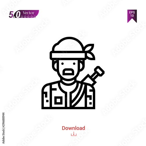Wallpaper Mural warrior game character vector . Best modern, simple, isolated, game, logo, flat icon for website design or mobile applications, UI / UX design vector format Torontodigital.ca