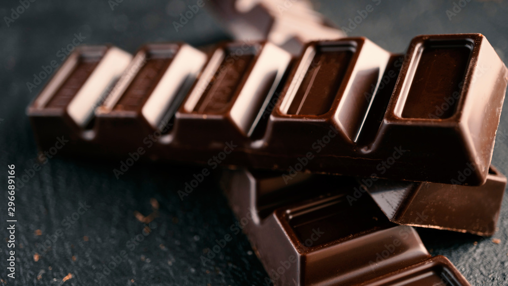 Chocolate bars close-up on concrete. Chocolate bars close-up on concrete.