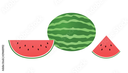 Watermelon on white background