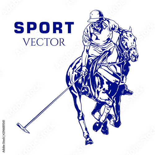 Polo Sport Drawing Vector Sport
