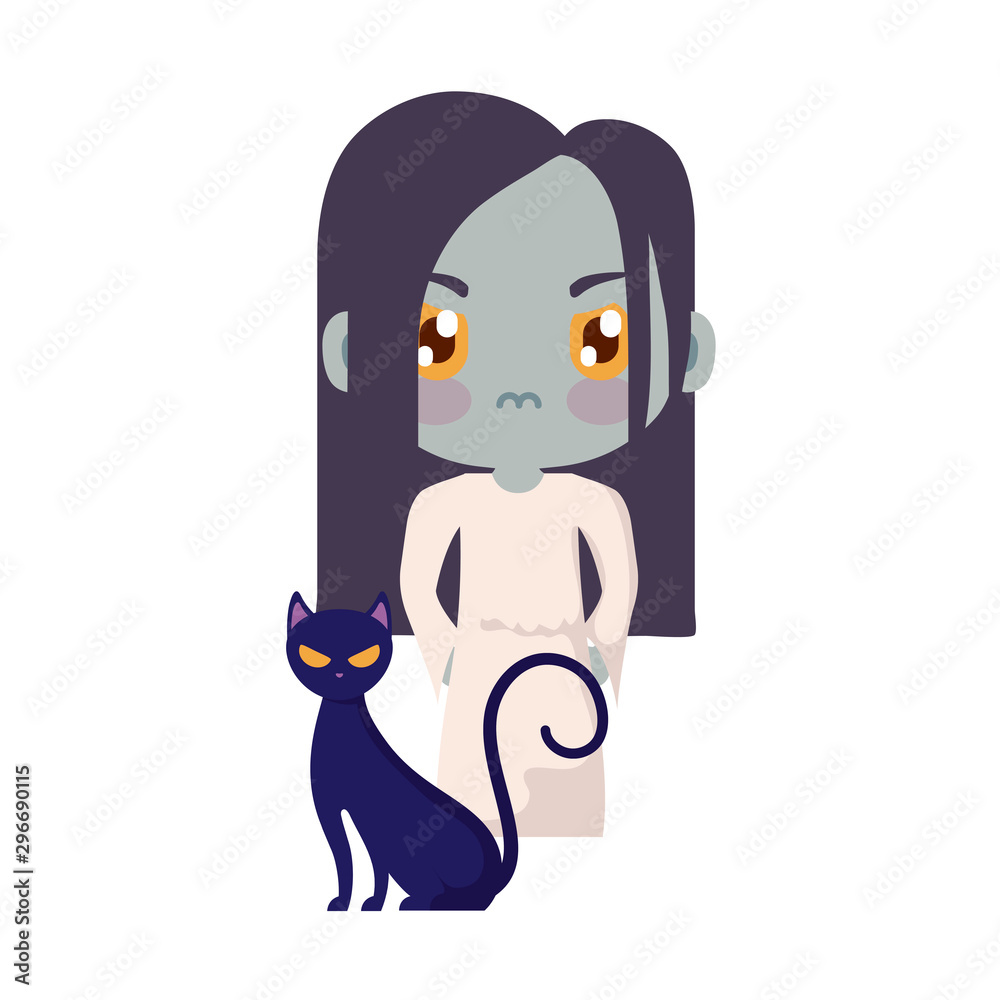 girl disguised as a zombie with icons halloween girl disguised as a zombie with icons halloween