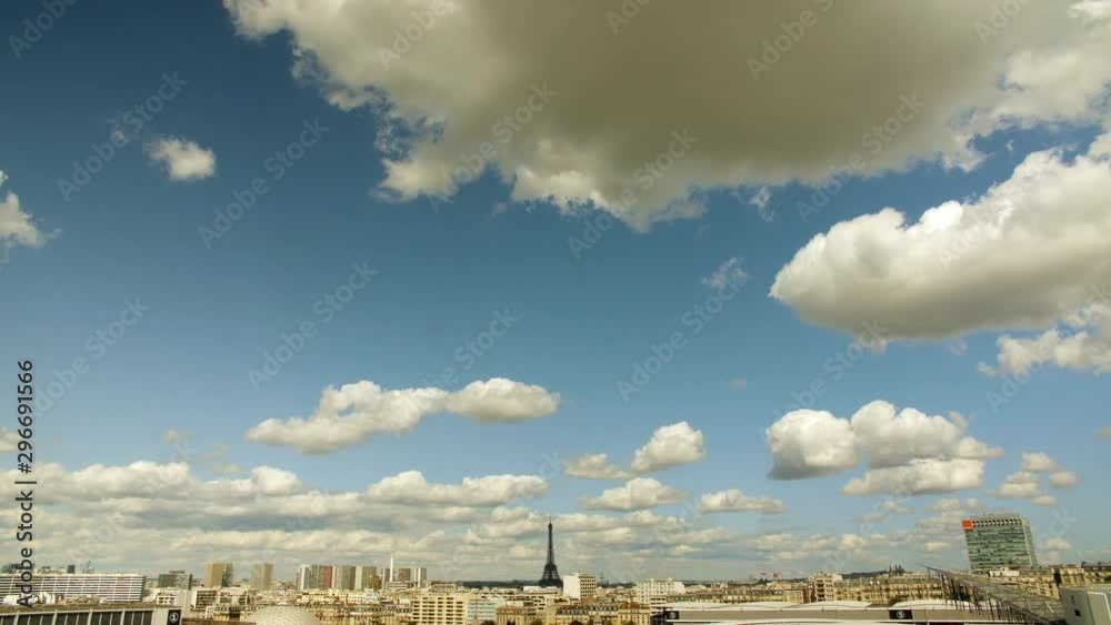Paris summer skyline, the Eiffel Tower Paris summer skyline, the Eiffel Tower