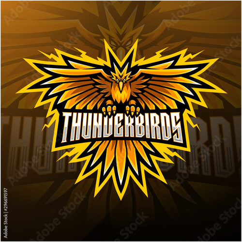 Thunder birds esport mascot logo design