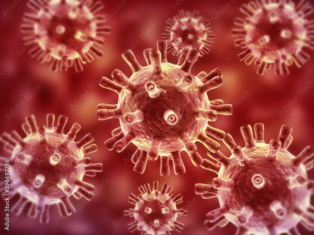 3d rendering of viruses background. 3d rendering of viruses background.
