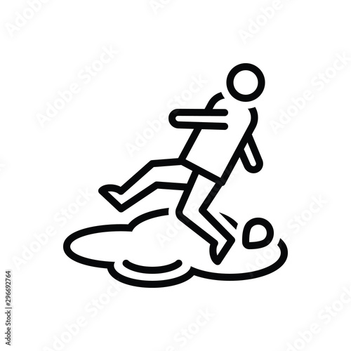 Black line icon for wet 