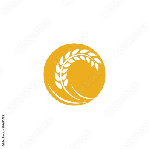 Wheat logo template vector icon