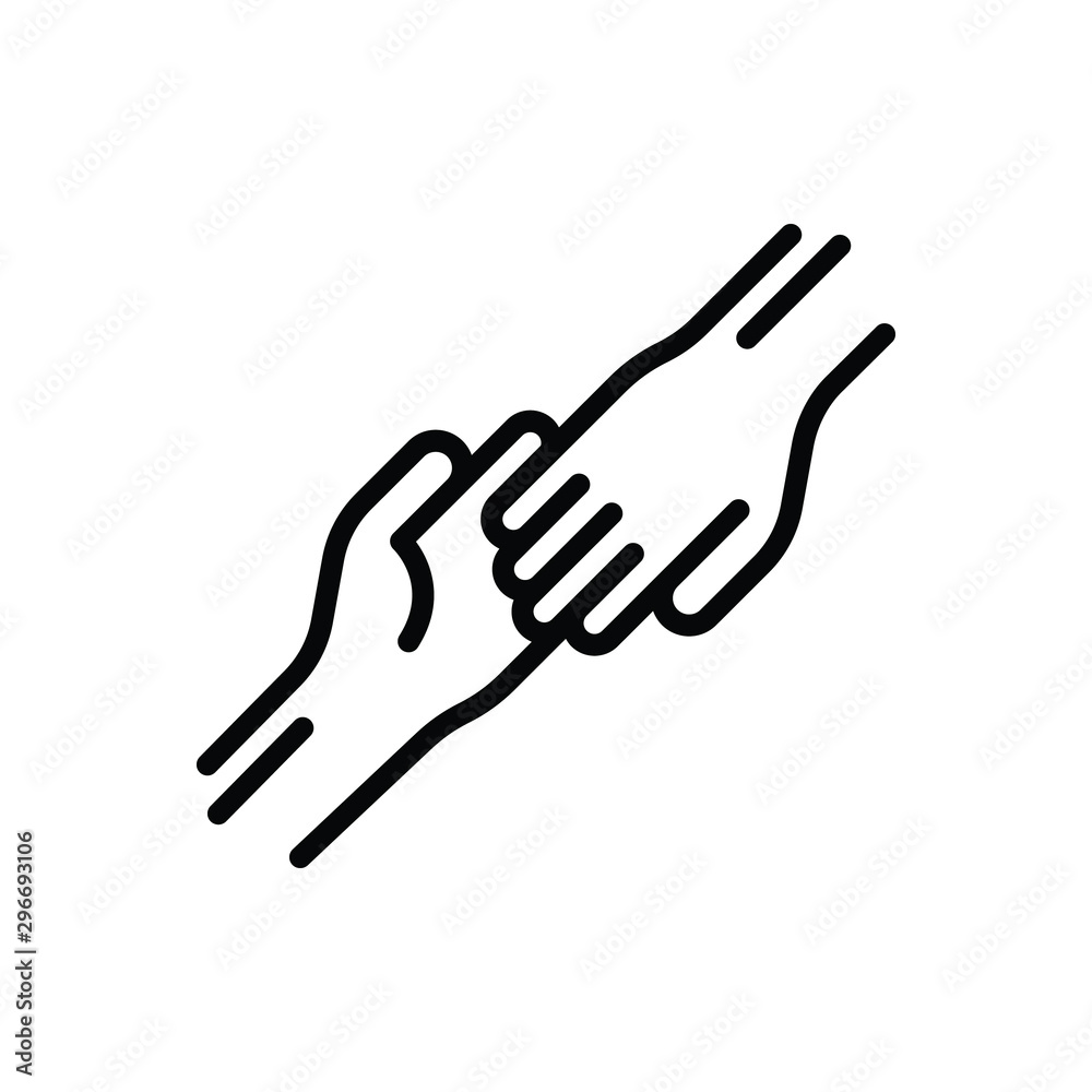 Obraz premium Black line icon for helpful