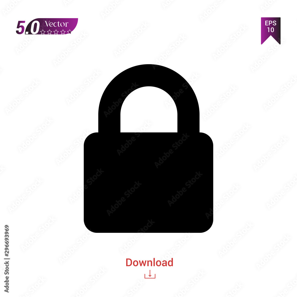 Outline Black padlock icon vector isolated on white background. Popular icons for 2019 year. ui-kit-collection. Graphic design, mobile application, logo, user interface. EPS 10 format vector Outline Black padlock icon vector isolated on white background. Popular icons for 2019 year. ui-kit-collection. Graphic design, mobile application, logo, user interface. EPS 10 format vector