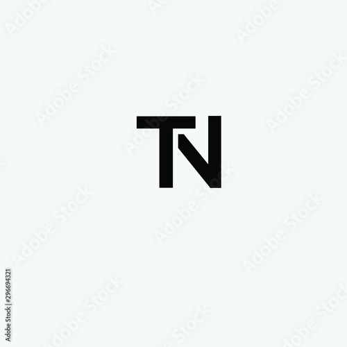 TN initials letter icon logo vector in black free download